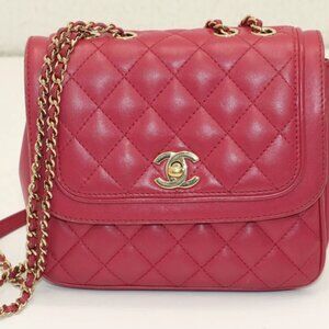 CHANEL Lambskin Quilted Small Lovely Day Flap Pink 26478618